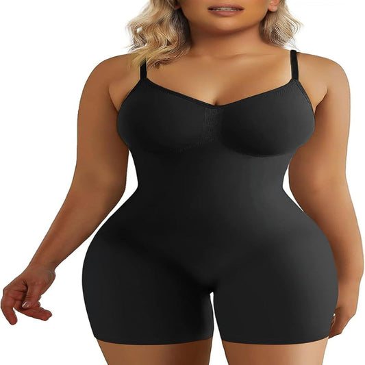 SHAPERX Bodysuit for Women Tummy Control Shapewear Seamless Sculpting Mid Thigh Body Shaper Tank Top